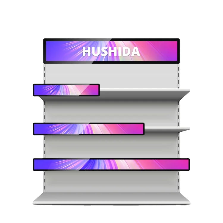 HUSHIDA 28.6 Inch Stretched Tft Advertising Monitors Machine ultra Wide Touch Screen bar Lcd Display