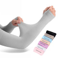 Ice Silk Sun Protection Arm Covers Unisex Elbow Cover Outdoor Cycling Running Fishing Driving Cool Anti-UV Arm Sleeves