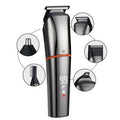Professional 6 in 1 Hair Trimmer Rechargeable for Men Waterproof Wireless Electric Shaver Beard Nose Ear Shaver Hair Clipper
