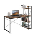 Wholesale Sale Luxury Simple Modern Wooden Computer Desk for Office or Home with Stable Metal Shelf