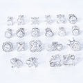 Women Round butterfly Heart Flower Shaped Gra Certified Vvs S925 Sterling Silver Screw Back Moissanite Diamond Stud Earring
