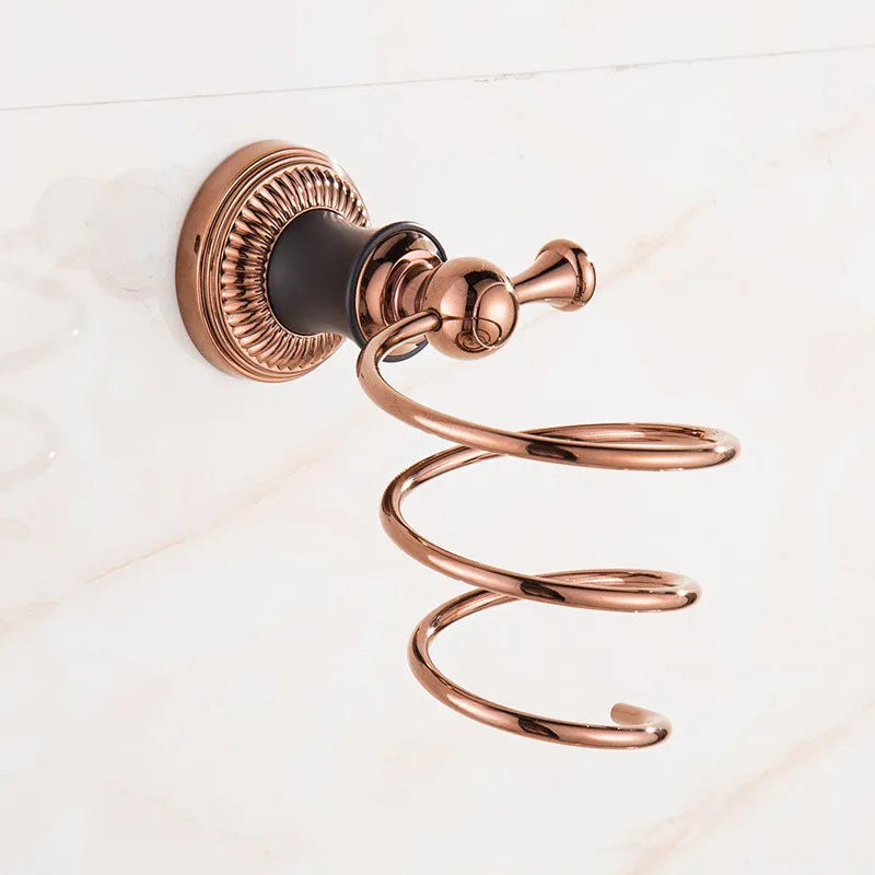 HONGDEC Premium Wall Mounted Hair Dryer Holder Bathroom Hair Dryer Shelf Hair Dryer Hanger