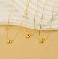 New Trendy Bubble Initial Stainless Steel 18K Gold Zircon Pendant Necklace for Women's Party Occasion