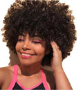 For Romance Wholesale Cheap Popular Glueless Virgin Brazilian 10A Grade Non-Lace Front Afro Kinky Curly Bob Wigs for Black