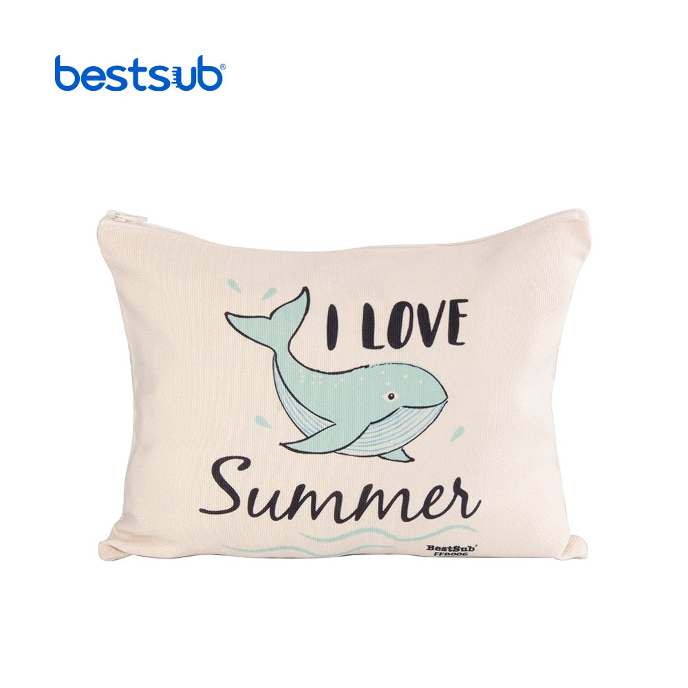 BestSub Wholesale Custom Sublimation Blanks Bag Storage Cosmetic Pouch Pack