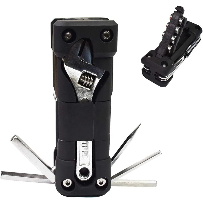 16 in 1 Multifunctional Bicycle Repair Tools Set Compact and Lightweight Bicycle Repair Kit for Road and Mountain Bikes