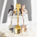 Creative 304 Stainless Steel Cat-Shaped Coffee Spoon Colorful Design for Business Gifts for Stirring and Hanging Mug