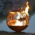 Corten Steel Resistant Steel Fireball Outdoor Fire Pit Ball for Garden Decoration