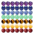 7 Chakra Natural Stone Beads 100pcs 8mm Round Genuine Real Loose Gemstone DIY Smooth Beads for Bracelet Necklace Jewelry Making