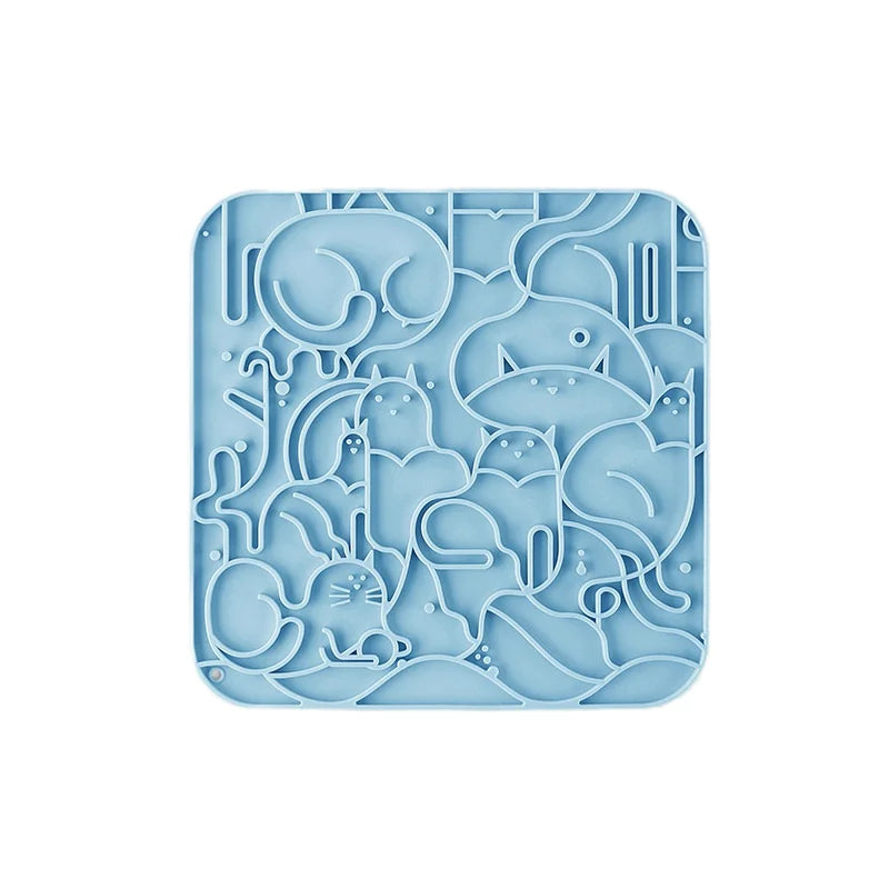 Designed Flower Wreath Quadrate Silicone Dog Food Dish Eco-Friendly Dishwasher-Safe Charge Waterproof LCD Display Time Setting
