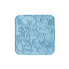 Designed Flower Wreath Quadrate Silicone Dog Food Dish Eco-Friendly Dishwasher-Safe Charge Waterproof LCD Display Time Setting