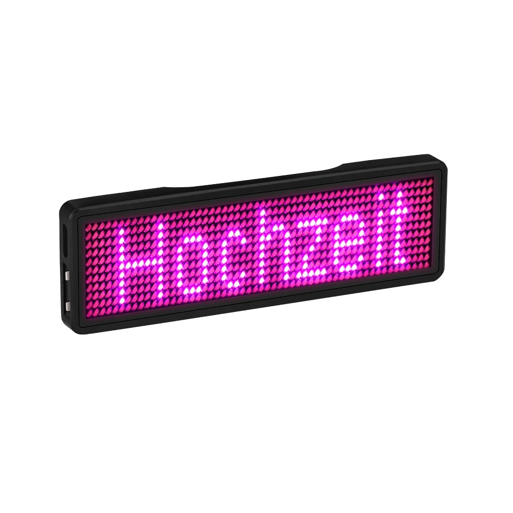 B1155 Programmable Scrolling Led Sign Board Flexible Custom Button Led Name Tag Wearable Led Display
