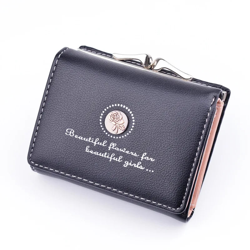 Mini Wallet Simple Ladies Short Coin Purse Wallet for Women Fashionable Ladies Wallets and Purses Women