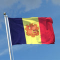 Johnin Wholesale  Fast Shipping Customized Logo 100% Polyester flags 3x5ft Principality of Andorra All Country Flag