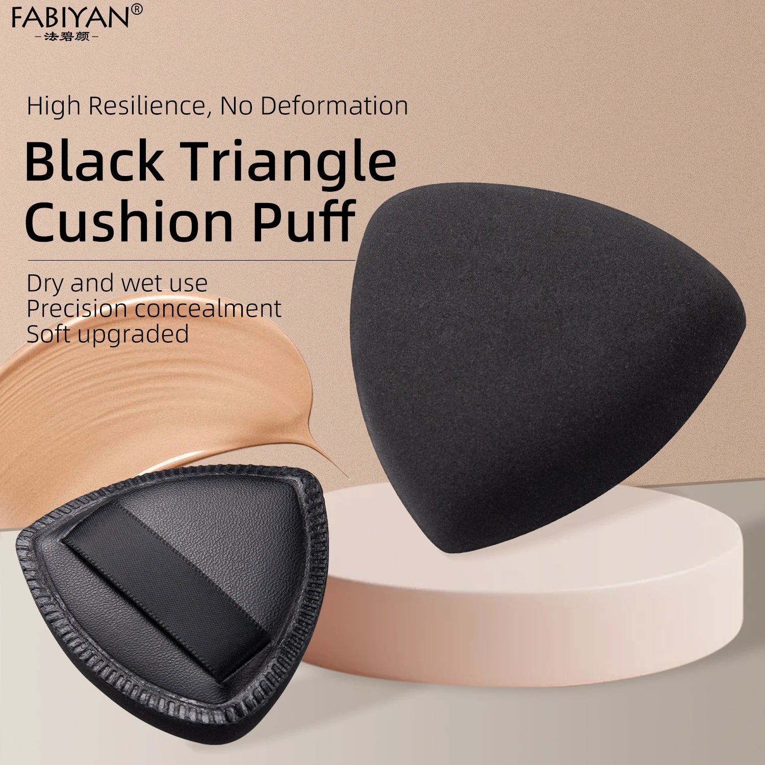 Wholesale Triangle Design Powder Puff Makeup Puff Sponge Ultra Soft Dry Wet Air Cushion Makeup Puff