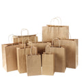 Customizable Eco-Friendly Brown Kraft Paper Bag with Ribbon for Tea Clothing Crafts Shoes Candle Promotion Includes Custom Logo
