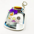 Cute No Moq Custom Acrylic Shaker Keychain for Anime Custom Open Acrylic Shaker Keychain with Replaceable Small Charms