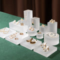 Customized Logo Matt Acrylic Vertical Jewelry Bracelet Stand Display Set Dull Polish Acrylic Jewelry Holder for Show Case