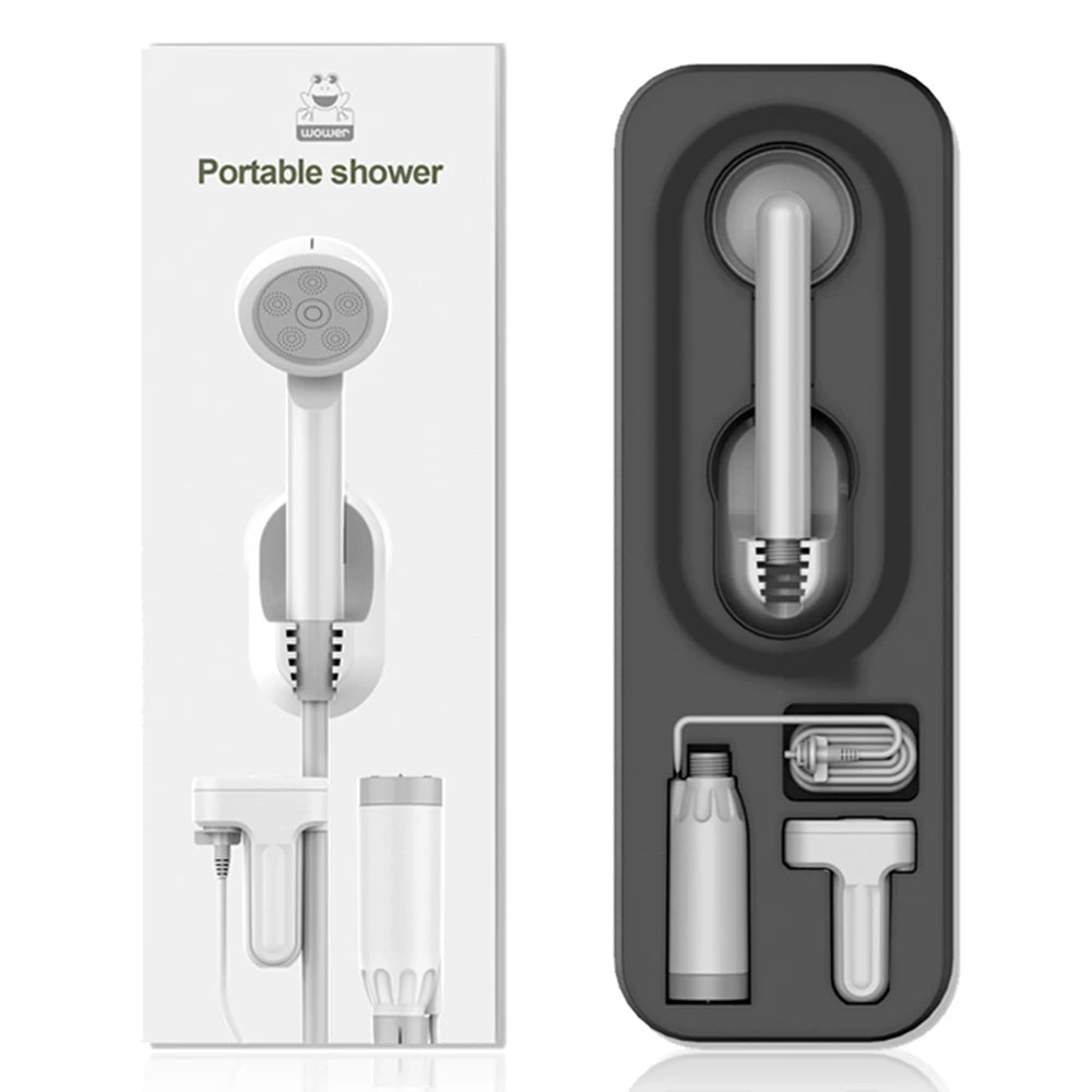 Upgraded USB Rechargeable Compact Outdoor Portable Camping Shower Pet Cleaning Equipment