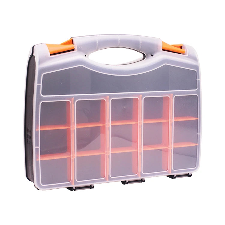Two-Sided Fishing Tackle Box Plastic Tool Box Tool Storage Carry Cases