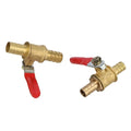 8mm 10mm Hose Barbed Brass Water Oil Air Gas Water Straight Shutoff Ball Valve Pipe Fitting