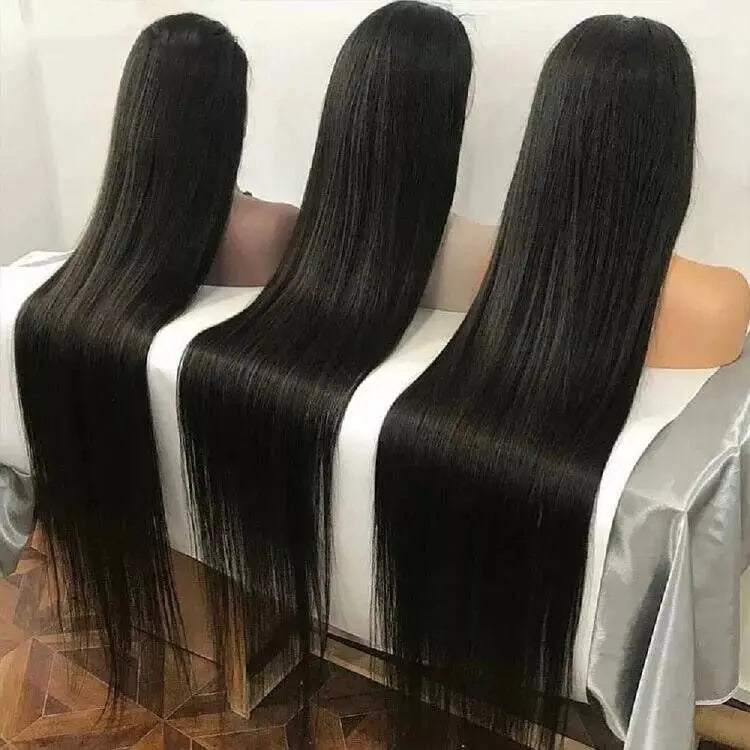 Wholesale Cheap Brazilian Remy Virgin Human Hair Long Lace Wig with Transparent for Lace Pre Plucked Straight Black Women