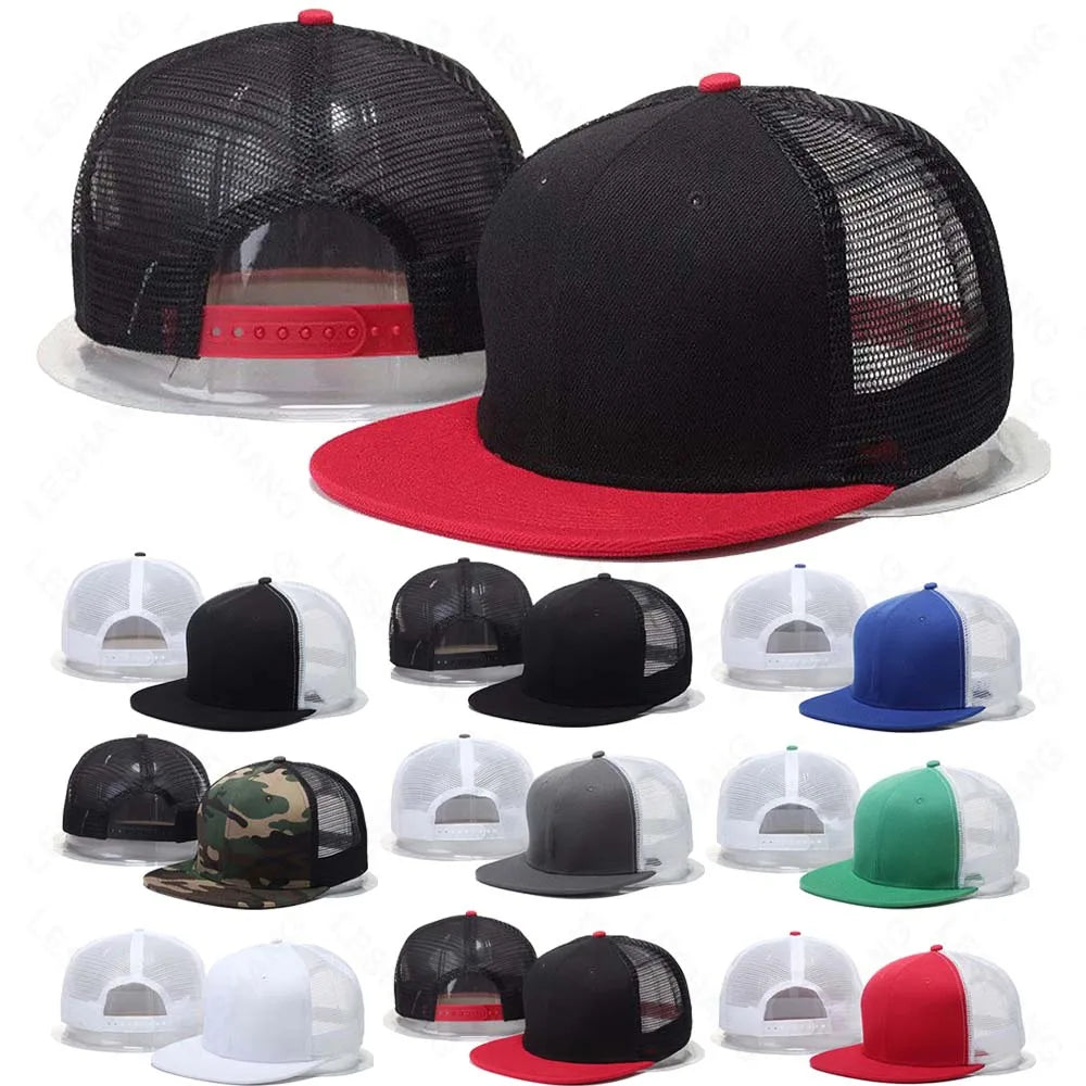 Premium Quality Plain Snapback Cap Hat Gorras Classic Trucker Style 6 Panel Unstructured Fit for Daily Wear