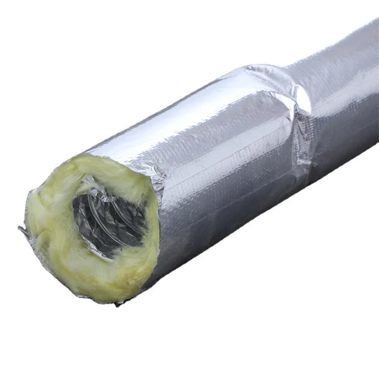 HVAC Aluminum Foil Insulated Flexible Ducts Shape Customizable Length 30-35mm Thickness -20-80 Temperature Range 5 Year
