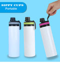 Sublimation Bottle 750ml Portable with Colorful Cover Smart Bottle for Sublimation Water Bottle USA Warehouse