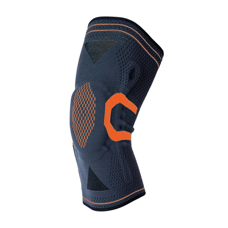 Patella Knee Supports Outdoor Fitness Basketball Riding  Silicone Knee Brace with Spring Knee Pads