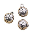 Charms 3D Football 15x11x11mm Tibetan Silver Color Pendants Antique Jewelry Making DIY Handmade Craft