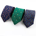New Casual Jacquard Ties for Men Neckties for Wedding Business Suits 7cm Skinny Wide Necktie Slim Gravatas Neckwear Accessories