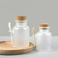 100ml 200ml 300ml 500ml Bath Bottle Bath Salt Jar 10oz Bath Salt Jar Spoon Plastic Body Scrub Jar with Wooden Spoon MegaBDM