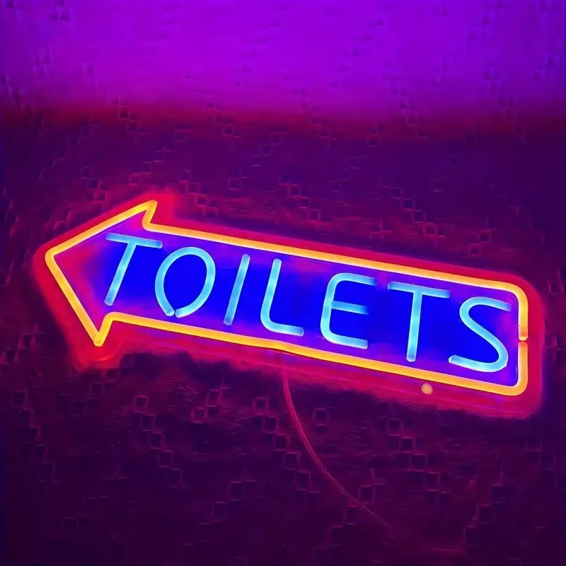 Dropshipping Free Design Custom Led Neon Light Toilets Arrow Neon Sign Neon Sign Custom Made Wedding For Bedroom Party Home