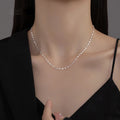 Hertiny 925 Sterling Silver Choker Necklace Delicate Women Jewelry Adjustable Hollow Snow Chain Necklace