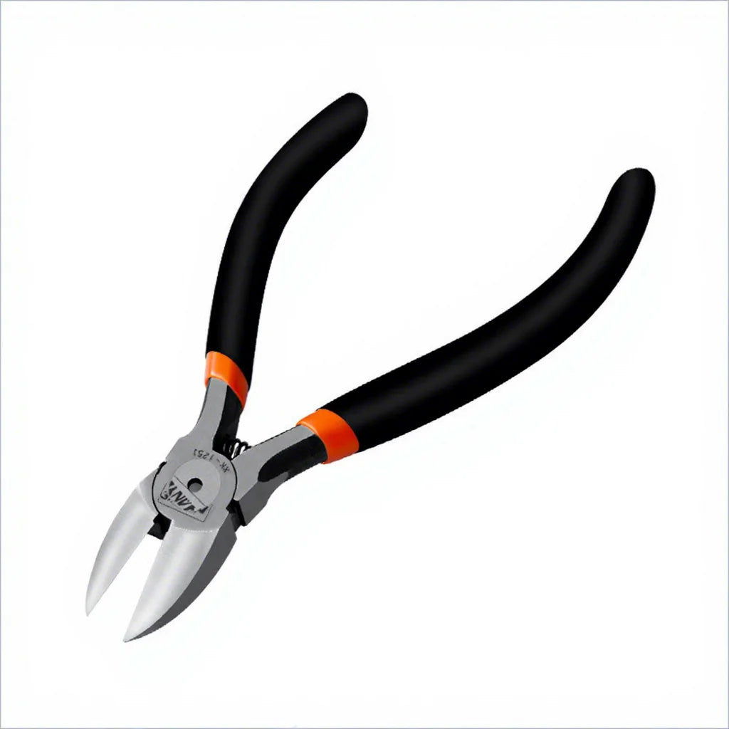 Steel Diagonal Cutting Pliers Plastic Aluminum Handle for Stripping Crimping Grip Industrial DIY Applications Serrated Jaw 125mm