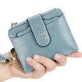 2026 Latest Ladies Buckle Wallet High Quality Leather Zipper Purses for Girls Korean Design Coin Bag for Women Retro Card Holder