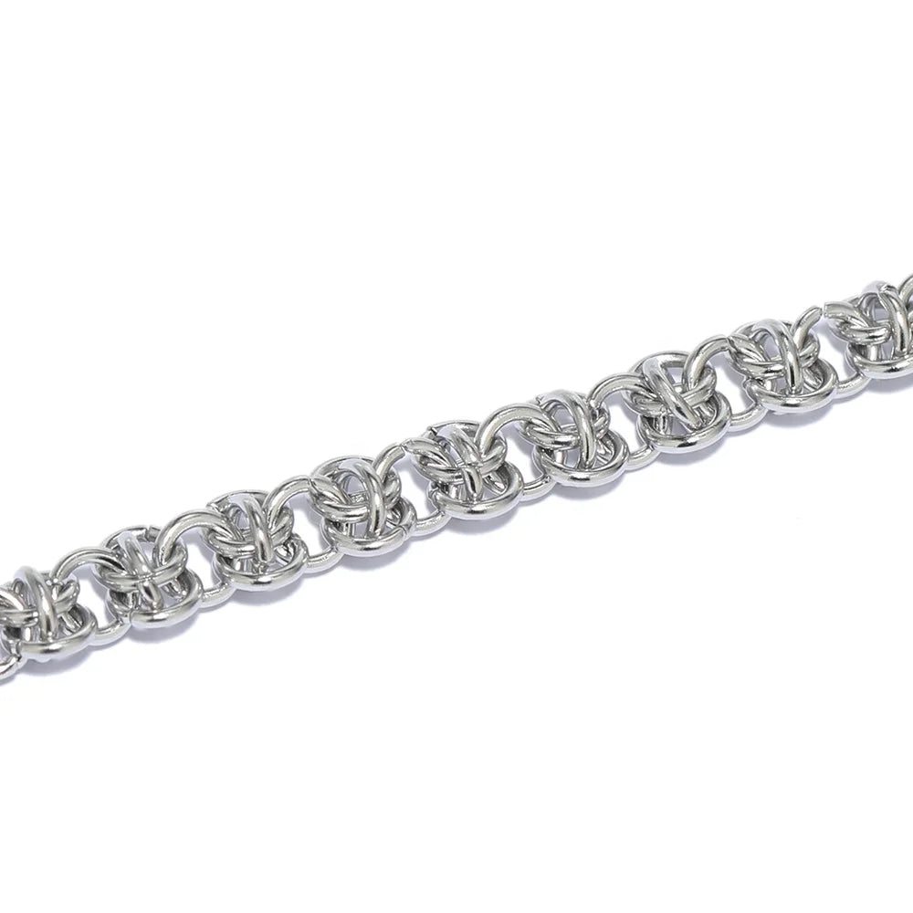1.5*8mm Double Loop Knotted Handmade Cross Chains for Pendant Making Necklace Bracelet Findings Jewelry Accessories