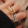 Fashion Hot-selling Creative Rectangular Gold Plated Adjustable Rings  Ring Temperament for Women
