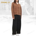 Custom logo Designer Blank Handmade Chunky Knit Cardigan Sweater Women Coats Cable Hand Knitted Women Sweaters Cardigans