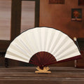 Festival Fan Personal Folding Cloth Bamboo Bone Hand Fans for Festival Handfan Custom Bone