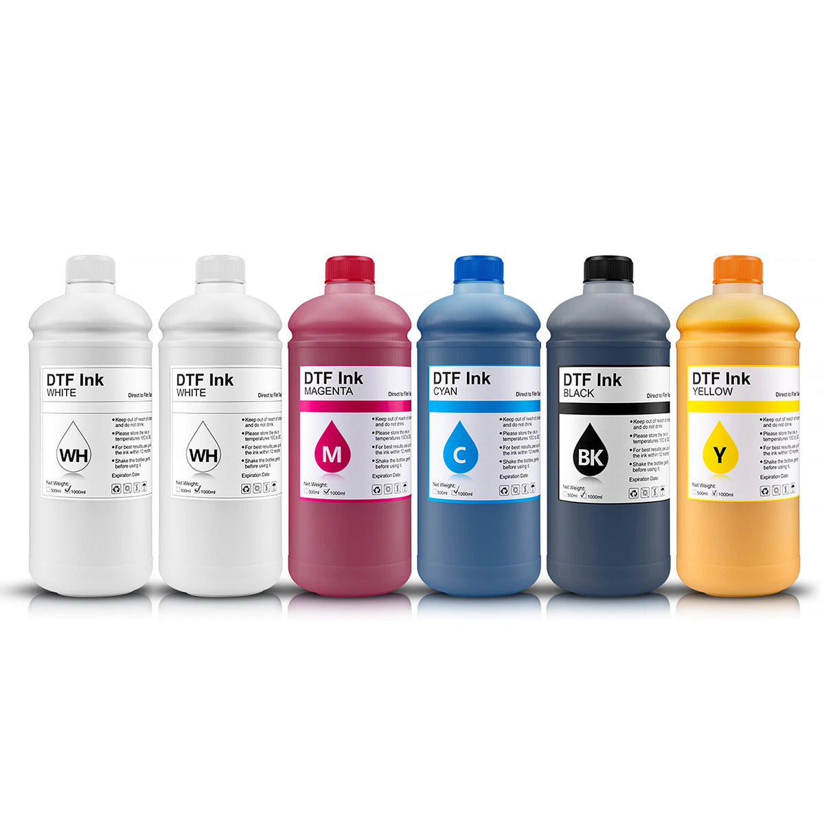 OCB 1000ml Tinta Blanca Para Pigment Us Based Ultra Biolet White Bulk DTF Ink for Epson T3170 Serbaroio L805 8550 MegaBDM