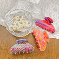 New Arrival Colorful Hair Strong Holder Retro Floral Pattern Elegant Hair Claw for Summer Beach Accessories