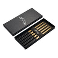 Custom Printed Reusable Metal Steel Chopsticks with PVD Plating Colorful Flatware Set with Logo
