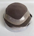 FRONT LACE and PU MONO Indian Hair Prosthesis 130% Density Mens Hair Systems Durable Men Toupee