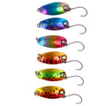 KEWOTE 2.5g 3cm 6Colors Metal Spoon Fishing Bait Metal Fishing Lure Pesca Trout Fishing Spinner Bait