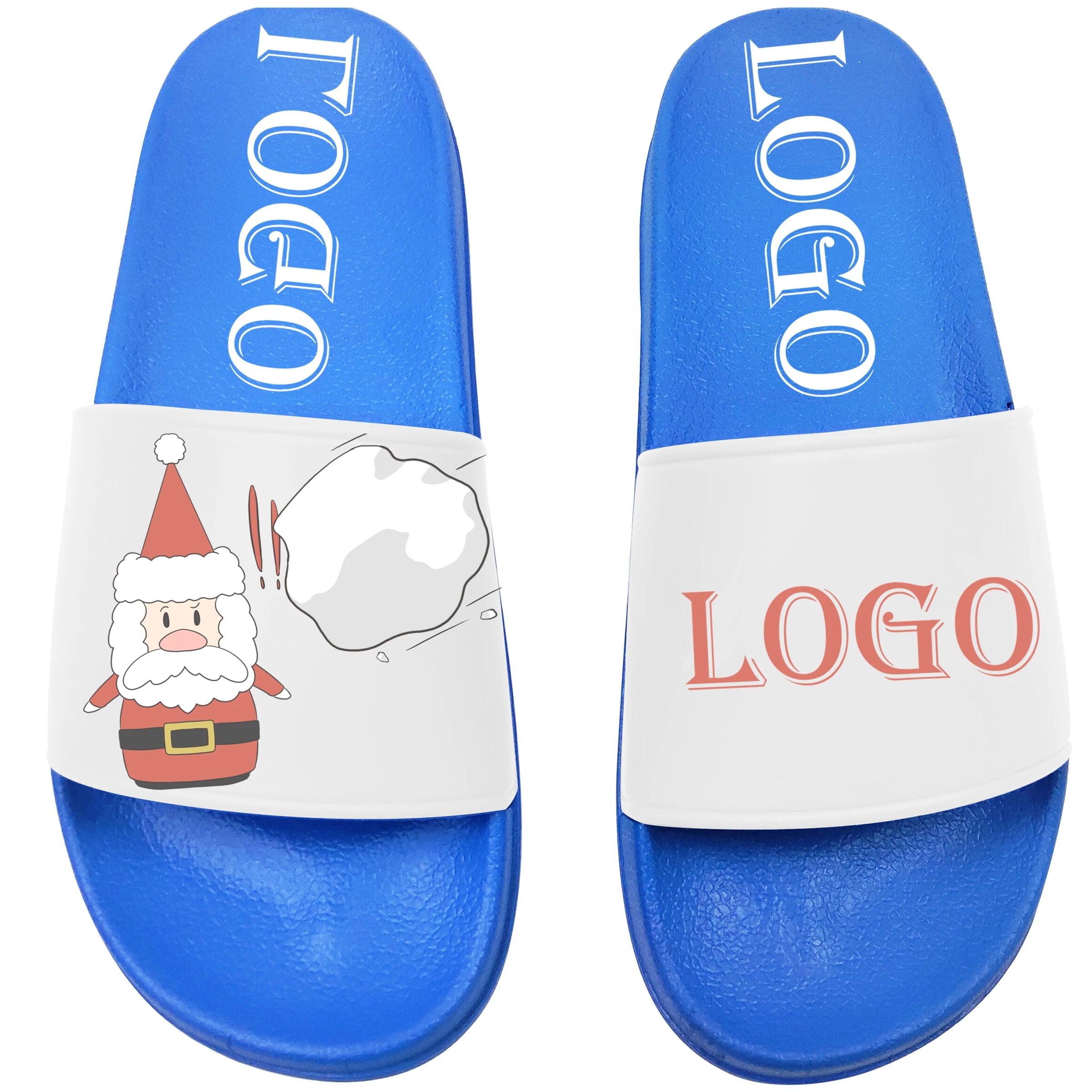 Custom Home Waterproof Slippers Sandals Rain Beach Non-Slip Slippers PVC Print Logo Slippers Large Wholesale