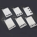 Mother's Day MAMA Custom Word Photo Sublimation Keychains Blanks MOM DAD FAM Wood MDF Keychain Sublimation Blank MDF Keychains