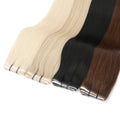 Russian Remy Long Strip PU Skin Weft Adhesive Injected Invisible Seamless Tape Weft Cuticle Double Drawn Human Hair Extensions