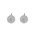 Round Earrings 925 Sterling Silver Cubic Zirconia Geometric Stud Fashion Design Earrings Set for Women Fine Jewelry Wholesale MegaBDM